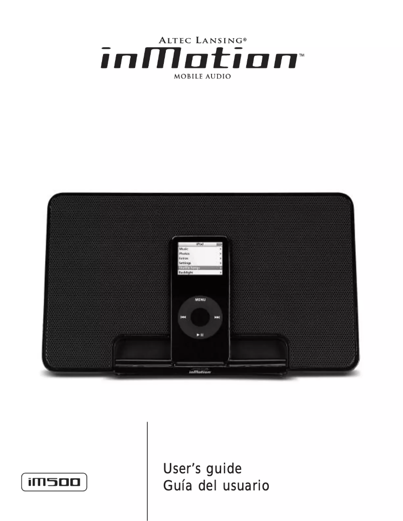 Image de la première page du manuel de l'appareil inMotion iM500
