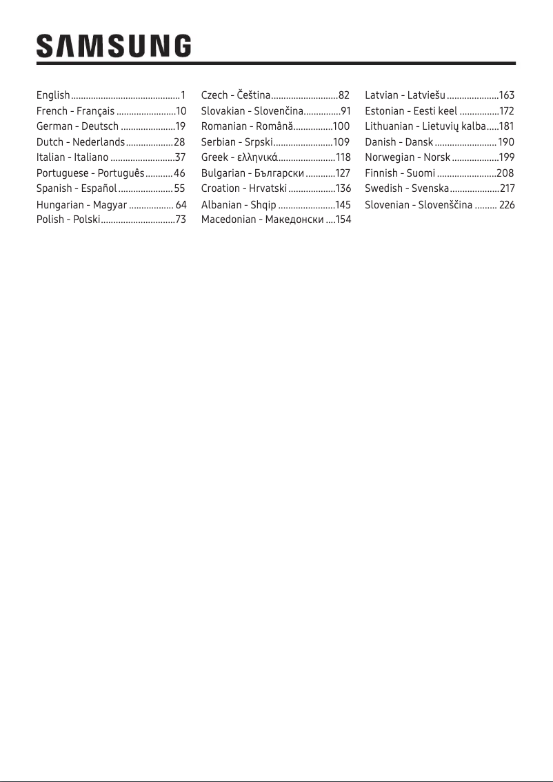 Page 1 de la notice Manuel utilisateur Samsung RS64DG53R3B1