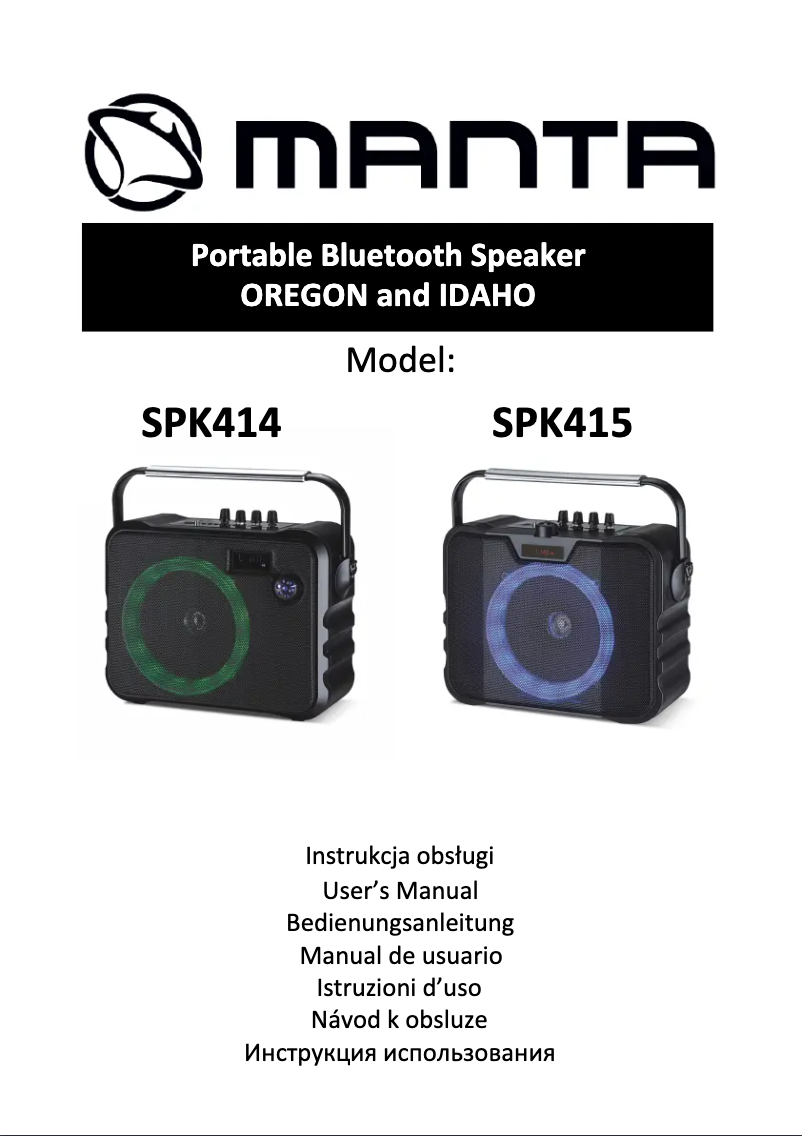 Page 1 de la notice Manuel utilisateur Manta SPK414 Oregon