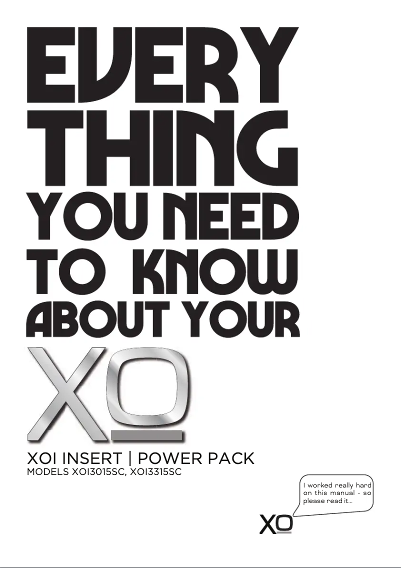 Page n°1 - Manuel utilisateur XO XOI3015SC