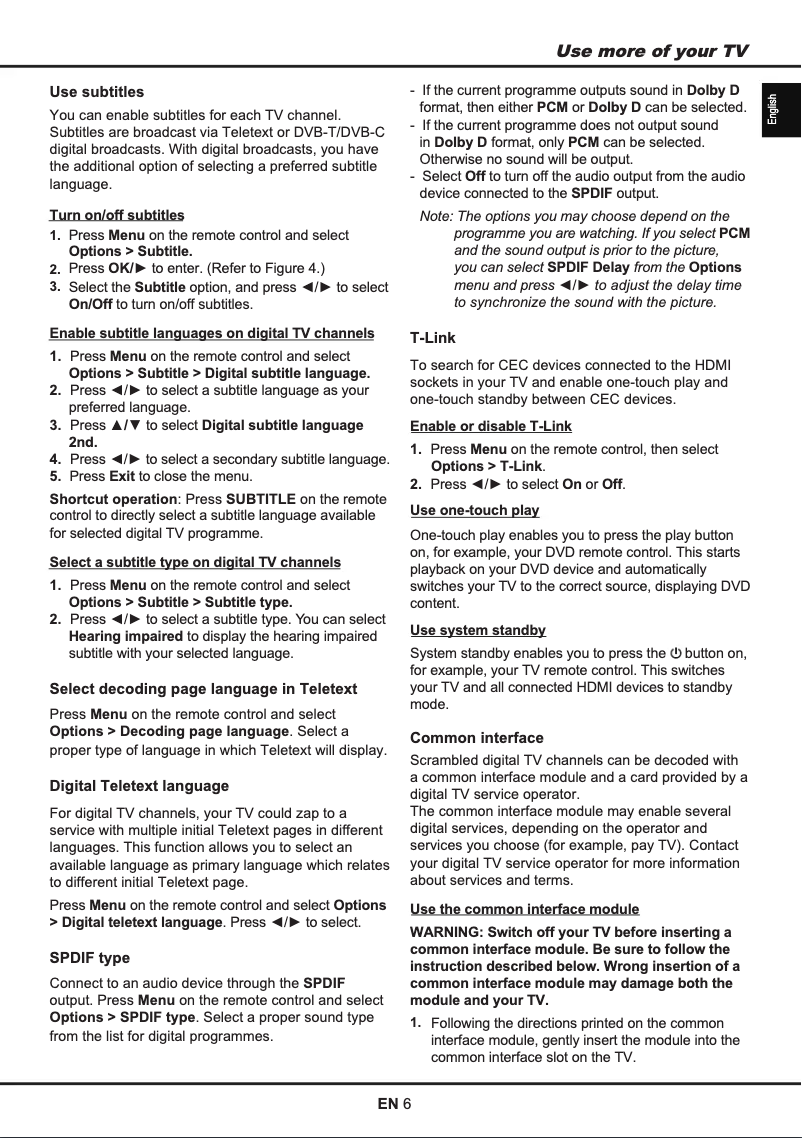 Page 1 de la notice Manuel utilisateur Thomson 48FU4243