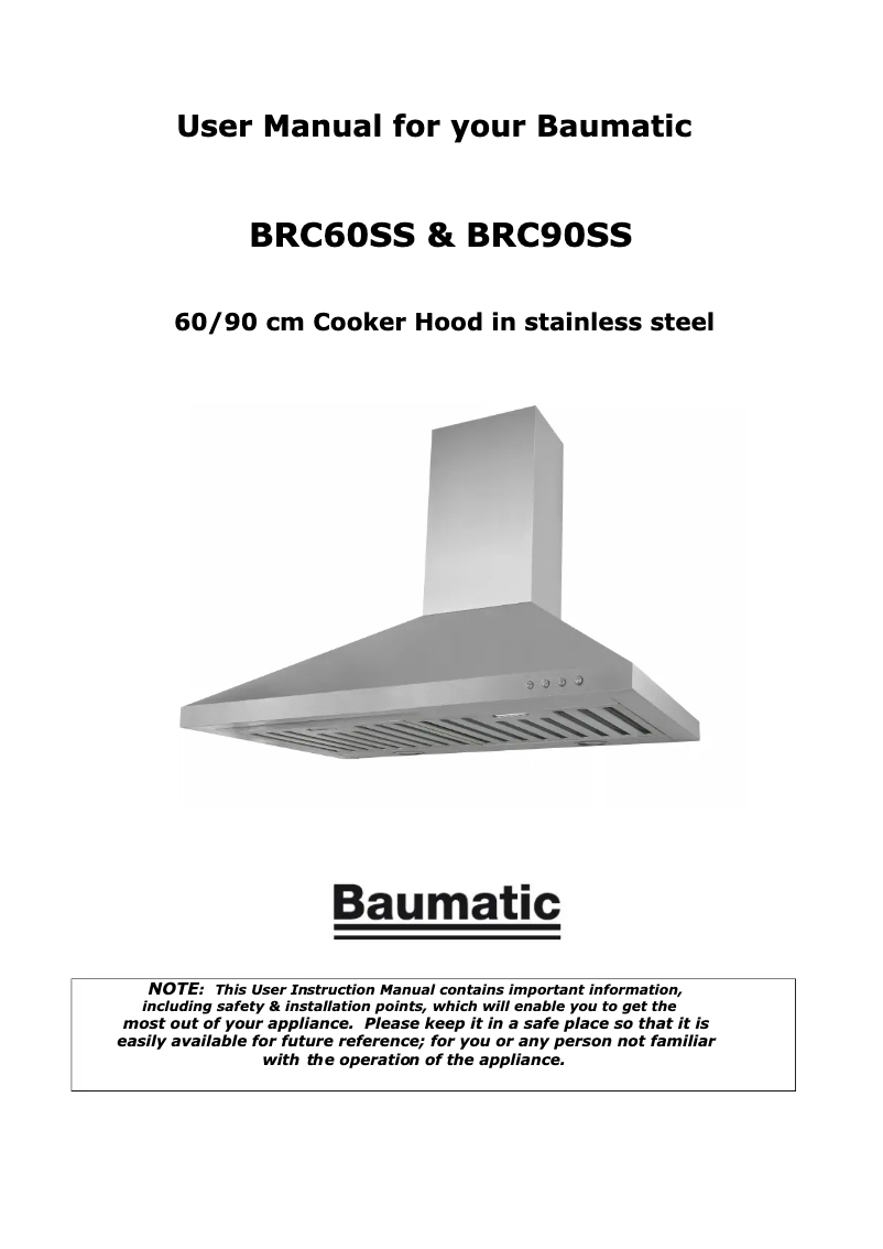 Image de la première page du manuel de l'appareil BRC60SS