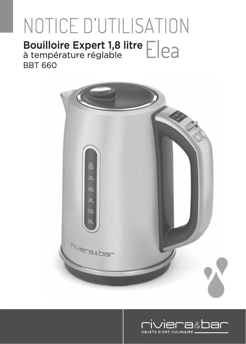 Page 1 de la notice Manuel utilisateur Riviera & Bar BBT660