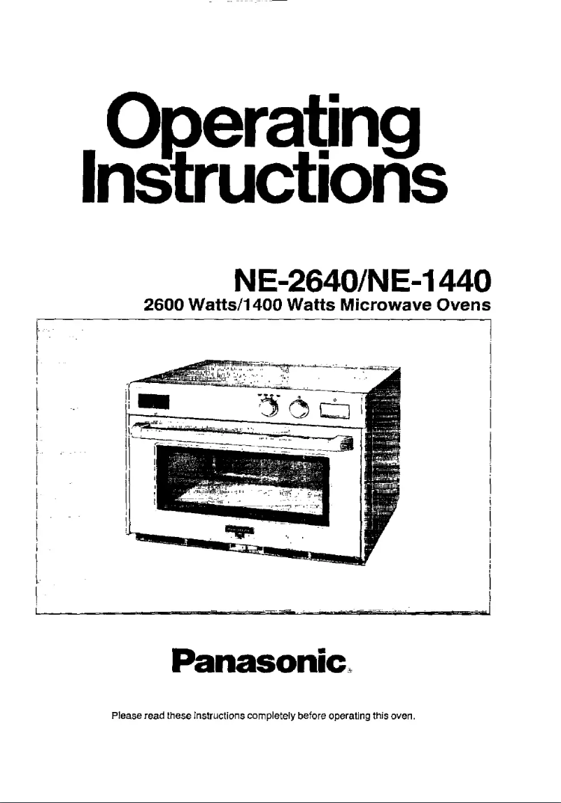 Page n°1 - Manuel utilisateur Panasonic NE-2640
