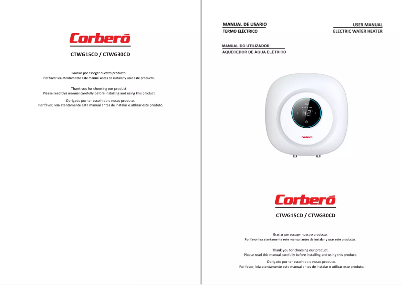 Page n°1 - Manuel utilisateur Corbero CTWG15CD