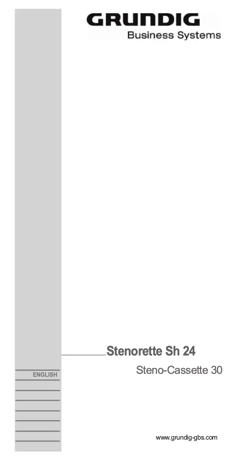 Image de la première page du manuel de l'appareil Sh 24