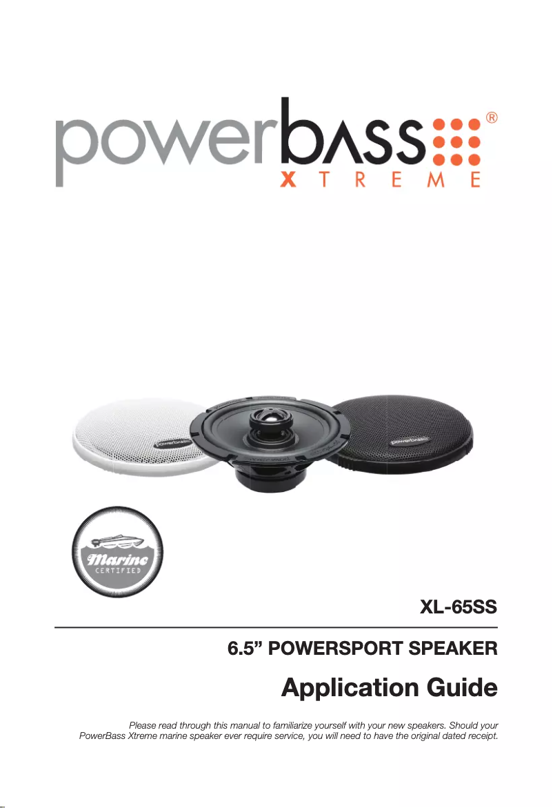 Page 1 de la notice Manuel utilisateur PowerBass XL-65SS