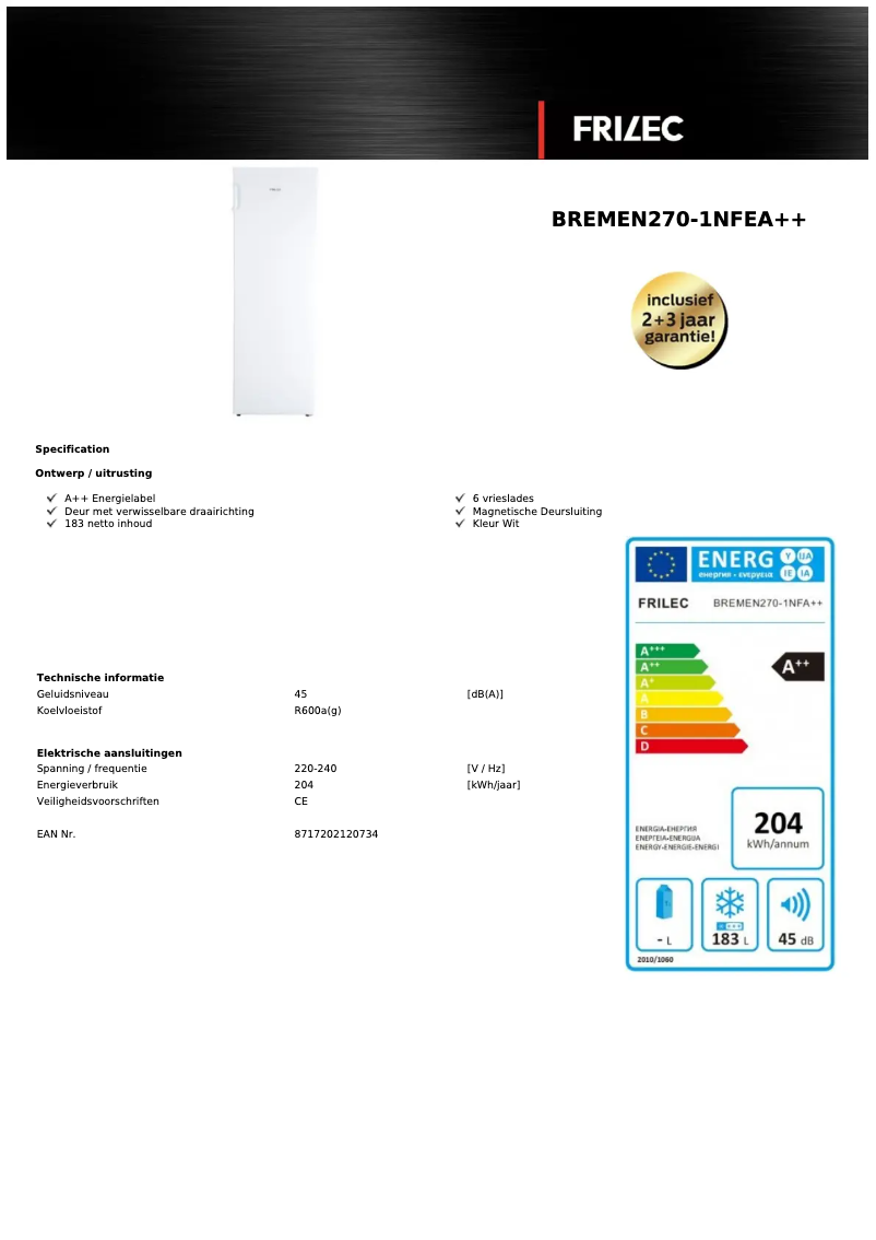 Image de la première page du manuel de l'appareil BREMEN270-1NFEA++