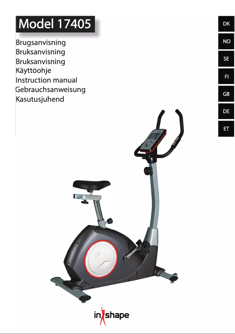 Page 1 de la notice Manuel utilisateur Inshape 17405