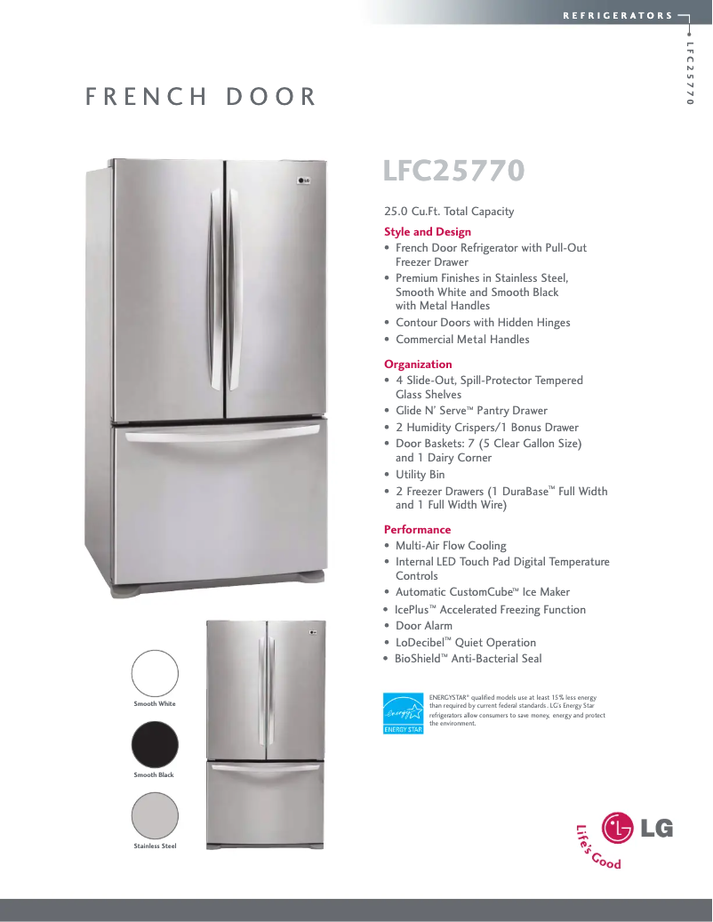 Imagen de la primera página del manual del dispositivo LFC25770SW