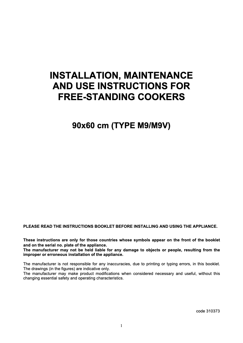 Page 1 de la notice Manuel utilisateur La Germania RI6 4C 61 B X