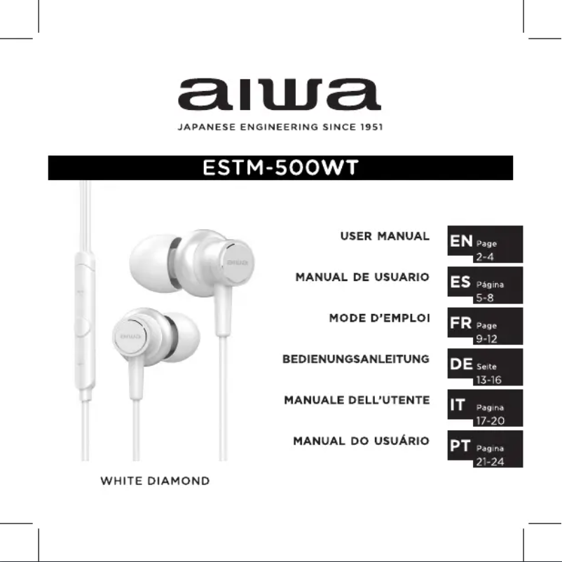 Page 1 de la notice Manuel utilisateur Aiwa ESTM-500