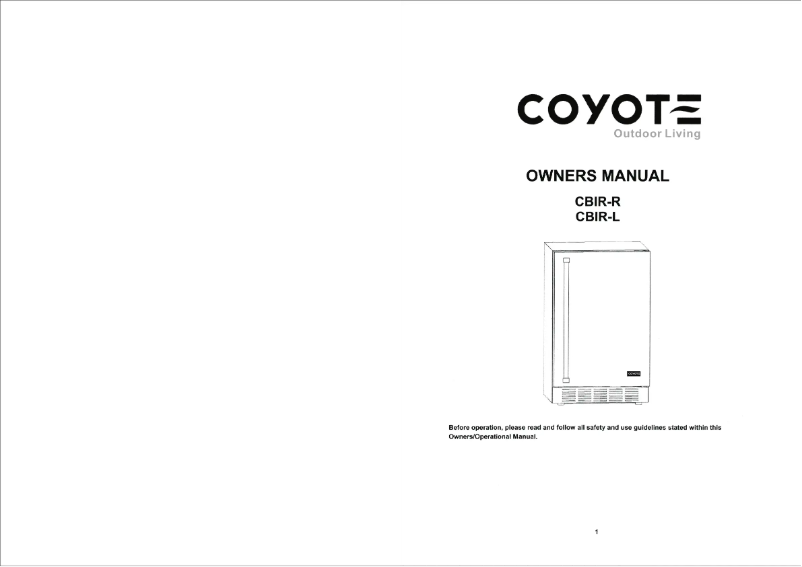 Image de la première page du manuel de l'appareil CBIR