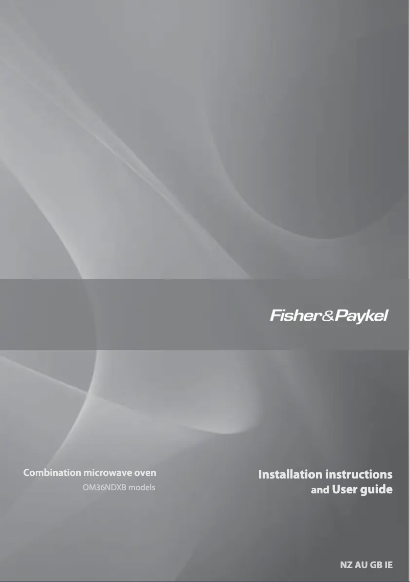 Page n°1 - Mode d'emploi Fisher & Paykel OM36NDXB1