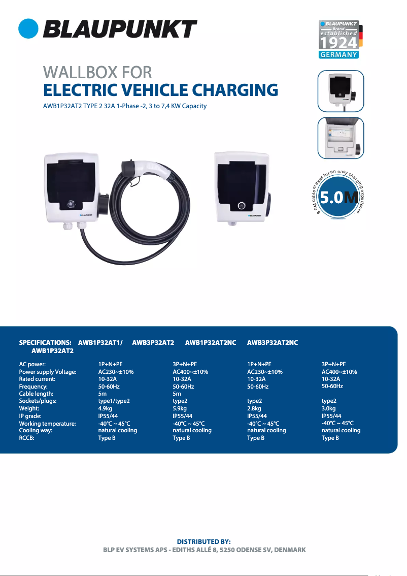 Page n°1 - Manuel utilisateur Blaupunkt AWB1P32AT2