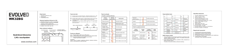 Page n°1 - Manuel utilisateur Evolveo WK32BG