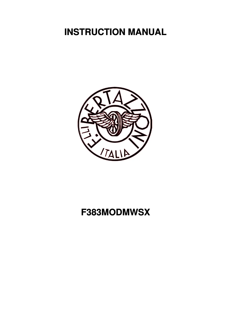 Image de la première page du manuel de l'appareil F383MODMWSX