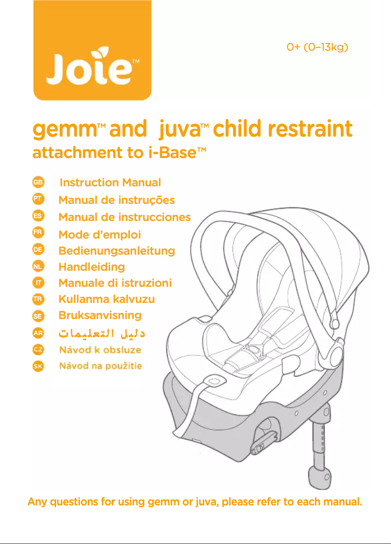 Page 1 de la notice Manuel utilisateur Joie I-Base