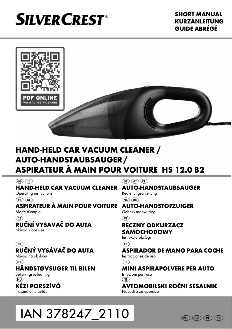 Page 1 de la notice Manuel utilisateur SilverCrest HS 12.0 B2