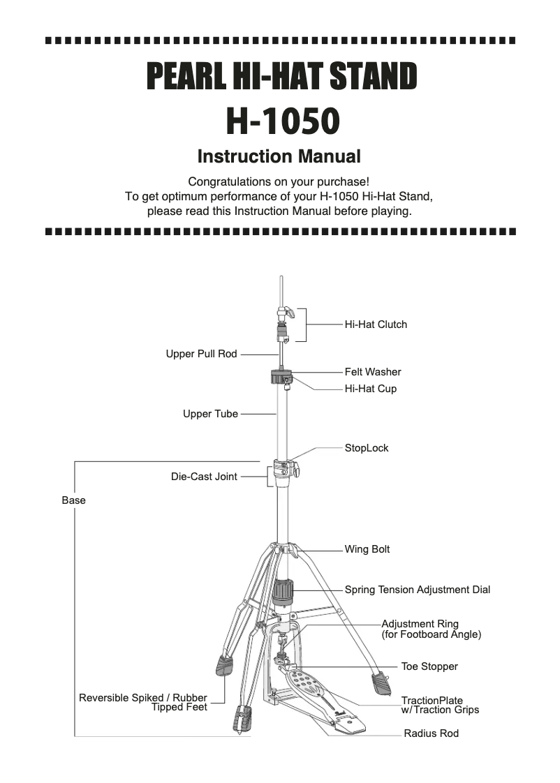 Page n°1 - Manuel utilisateur Pearl Sports H-1050