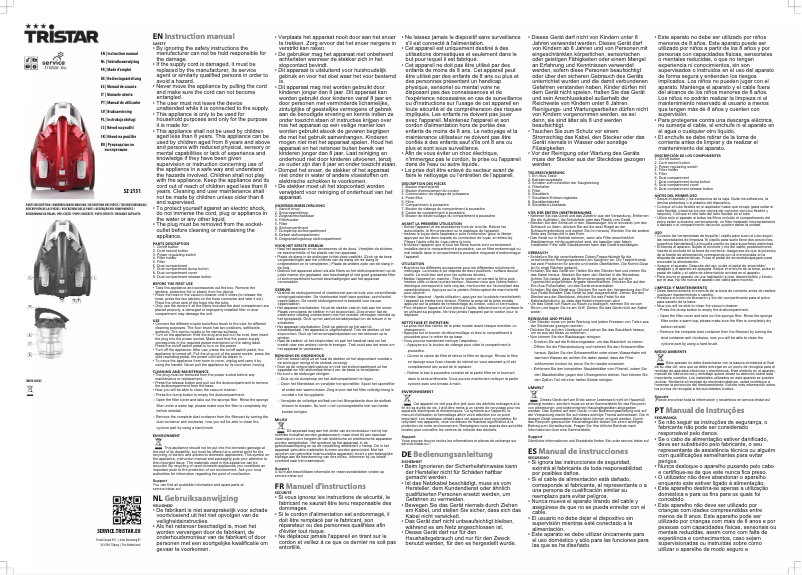 Página 1 del manual Manual de usuario TriStar SZ-2131