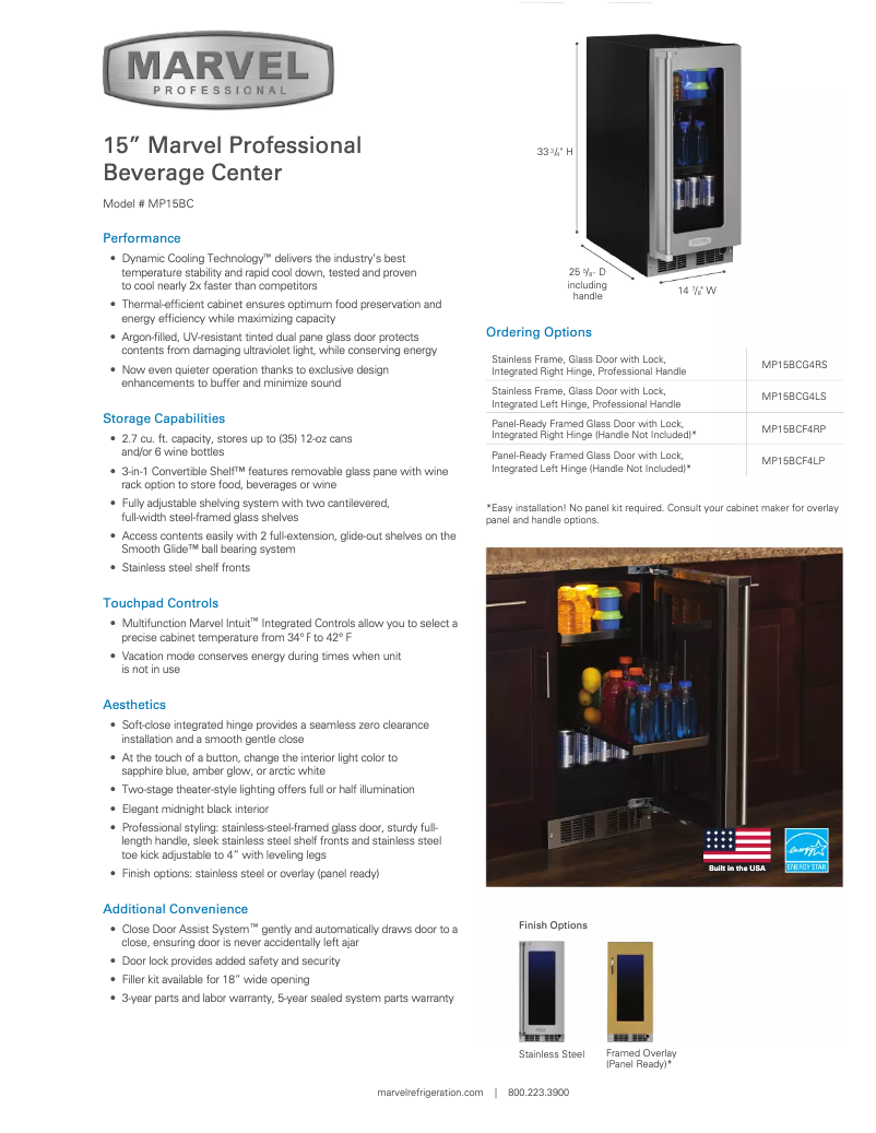 Image de la première page du manuel de l'appareil MP15BCF4RP