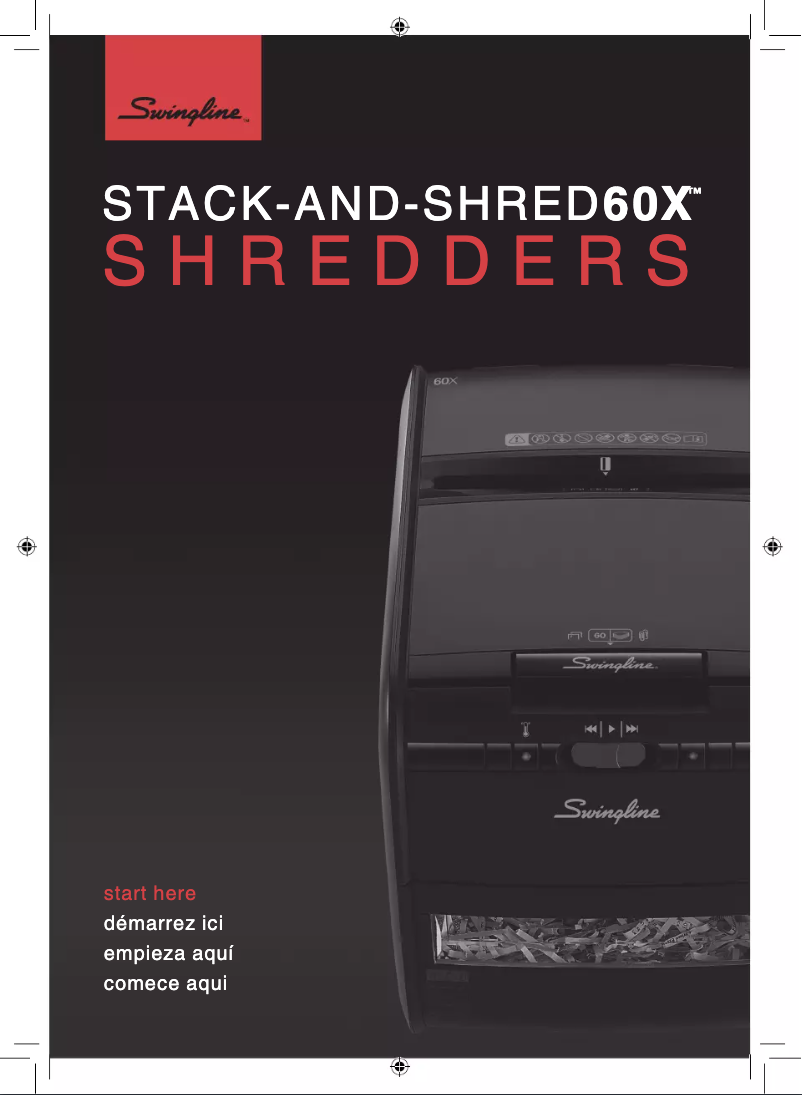 Page 1 de la notice Manuel utilisateur Swingline Stack-and-Shred 60X