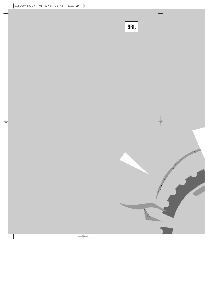 Page n°1 - Manuel utilisateur JBL Grand Touring GTH400