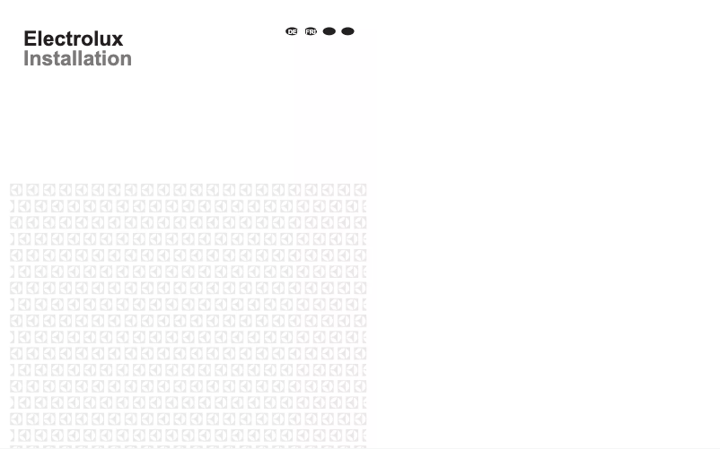 Page 1 de la notice Guide d'installation Electrolux EB3GL70KSP