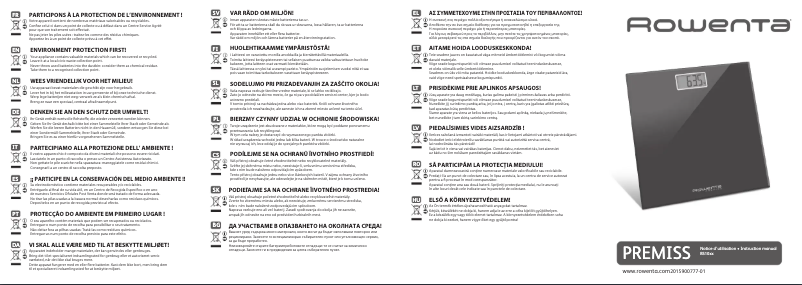 Page n°1 - Manuel utilisateur Rowenta Premiss