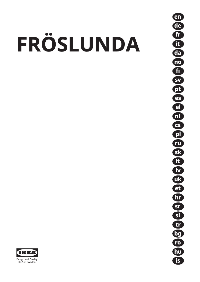 Image de la première page du manuel de l'appareil FRÖSLUNDA 105.681.67