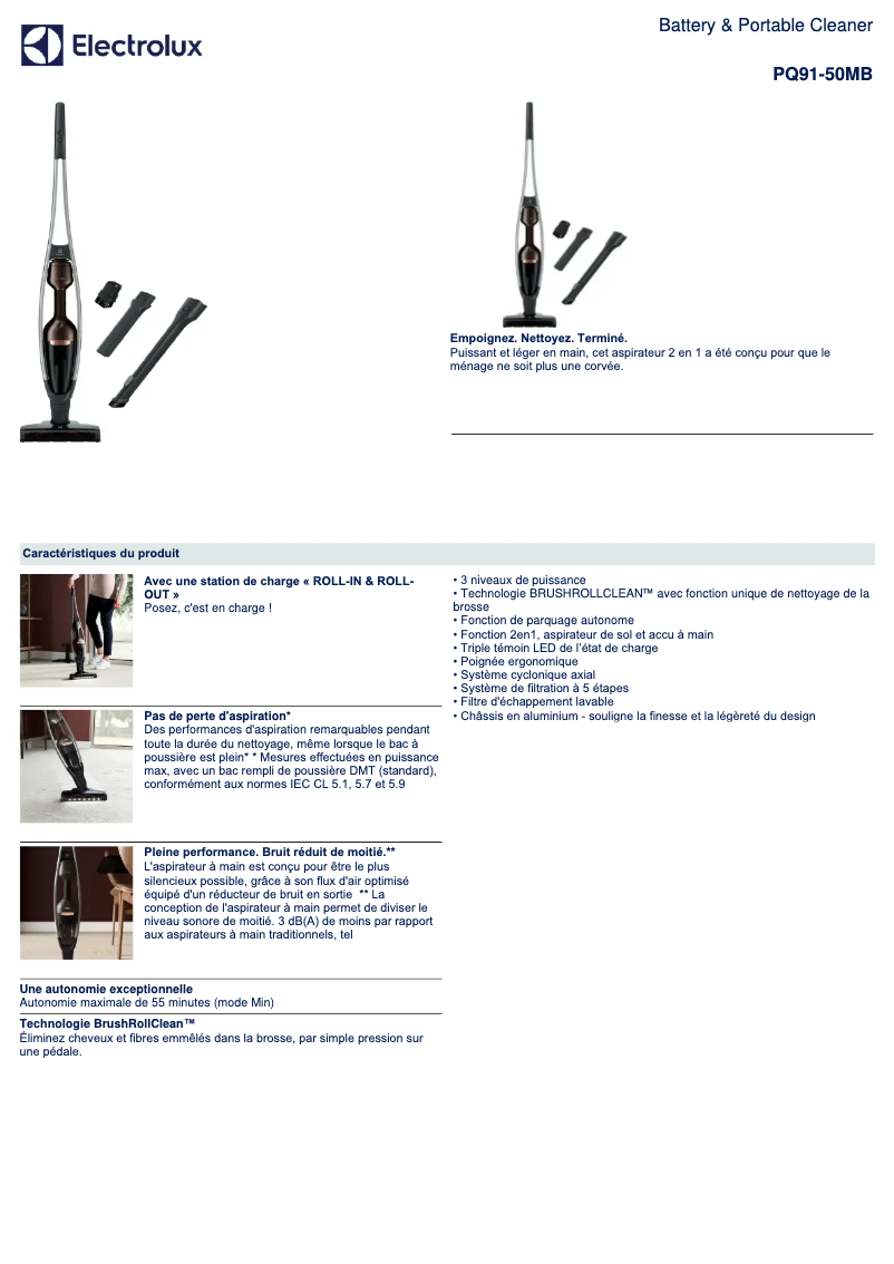 Page n°1 - Fiche technique Electrolux Pure Q9