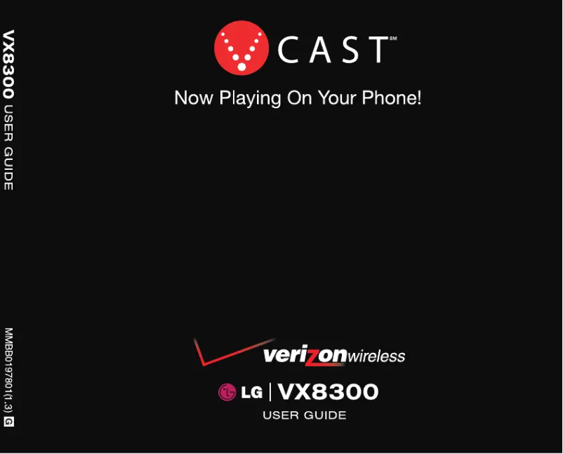 Page n°1 - Manuel utilisateur LG VX8300