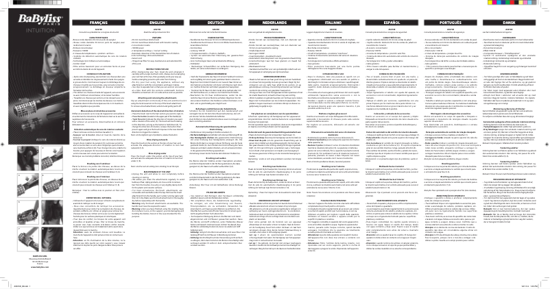 Page 1 de la notice Manuel utilisateur BaByliss Intuition AS570E