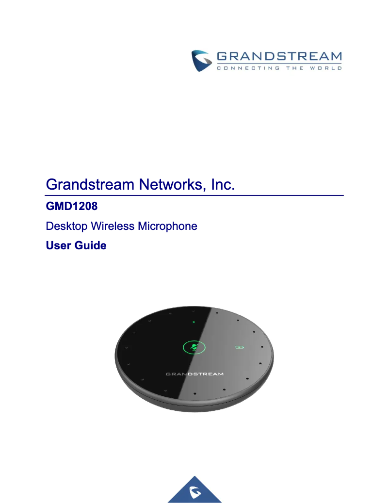 Page n°1 - Manuel utilisateur Grandstream GMD1208