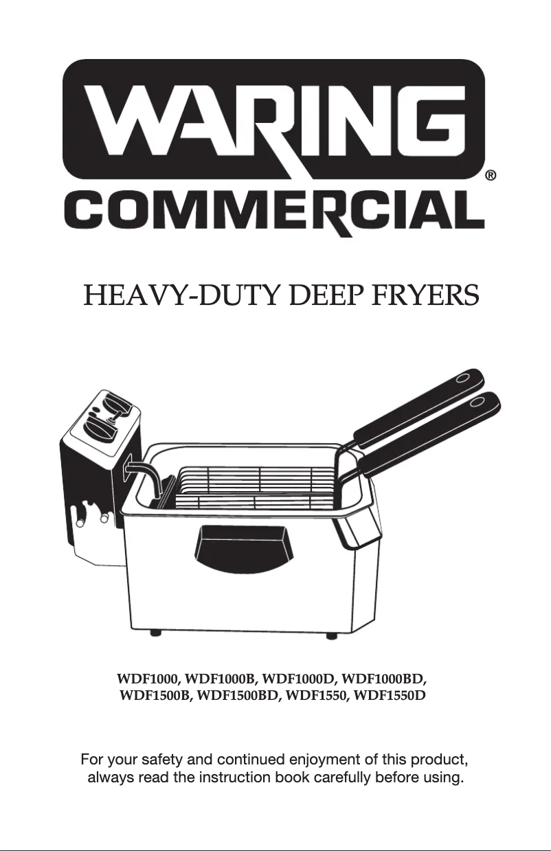 Page n°1 - Manuel utilisateur Waring Commercial Commercial WDF1500B