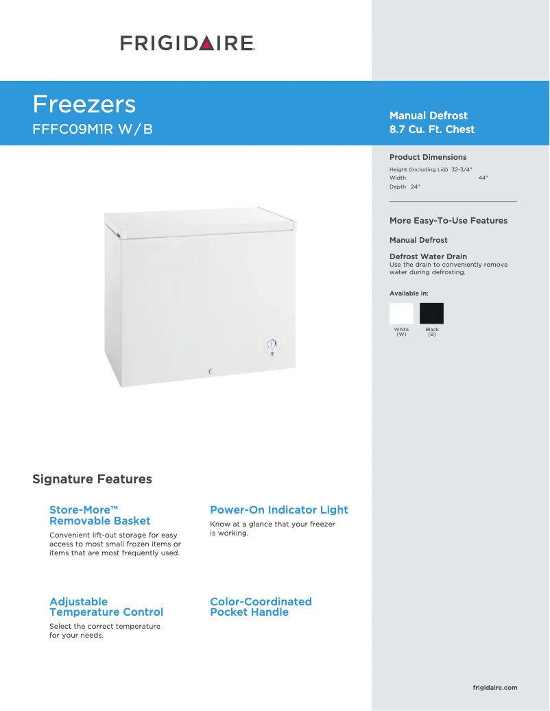 Image de la première page du manuel de l'appareil FFFC09M1R