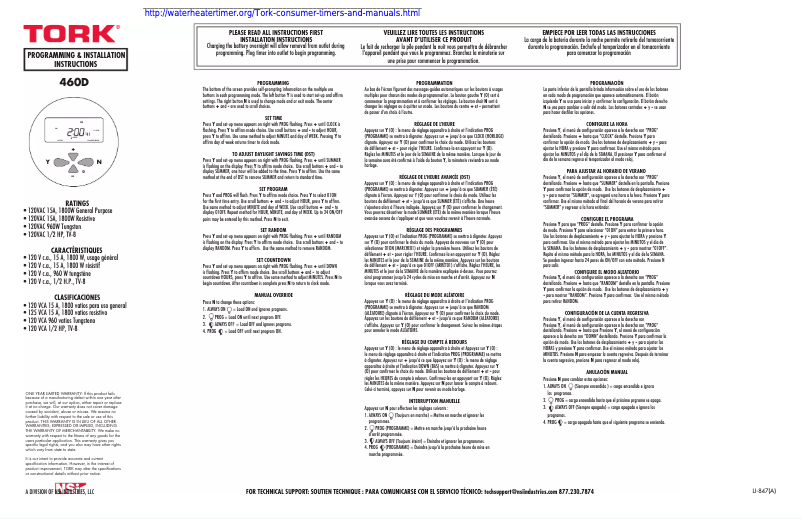 Image de la première page du manuel de l'appareil 460D