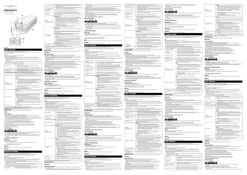 Page 1 de la notice Manuel utilisateur Nedis PIMS400012