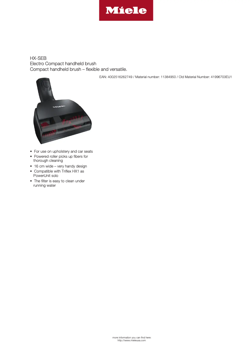 Page n°1 - Manuel utilisateur Miele HX-SEB 23