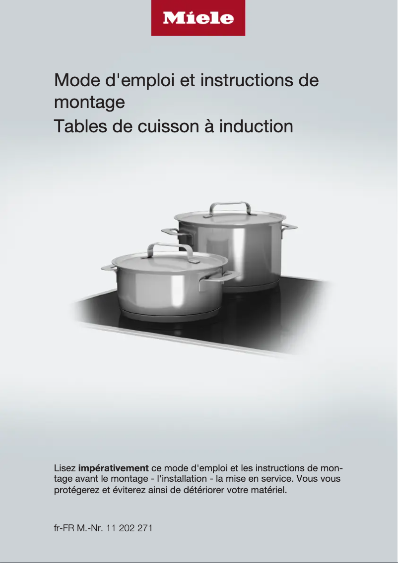 Page 1 de la notice Fiche technique Miele KM 7697 FL