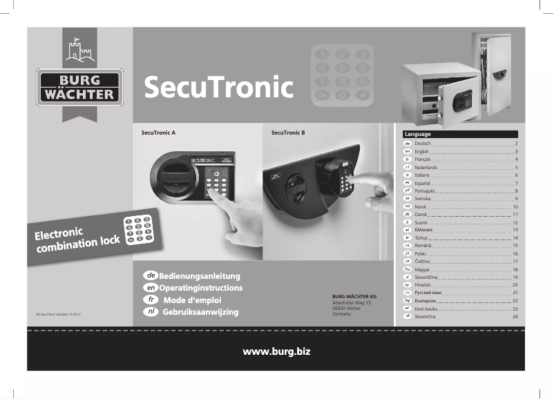 Imagen de la primera página del manual del dispositivo Office 122 E