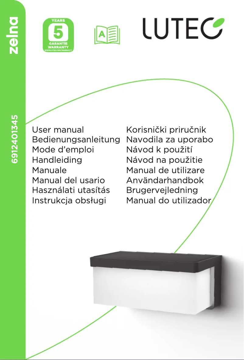 Page n°1 - Manuel utilisateur Lutec Zelna