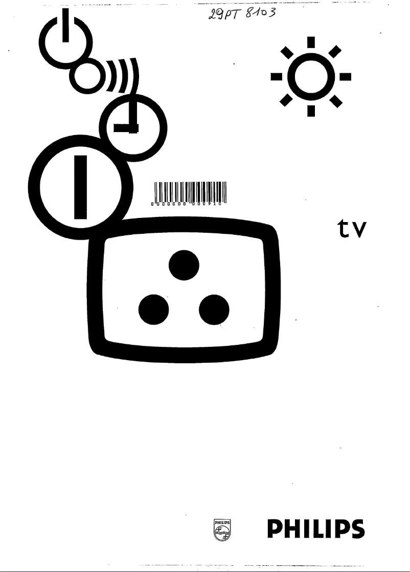 Page 1 de la notice Manuel utilisateur Philips 29PT8103