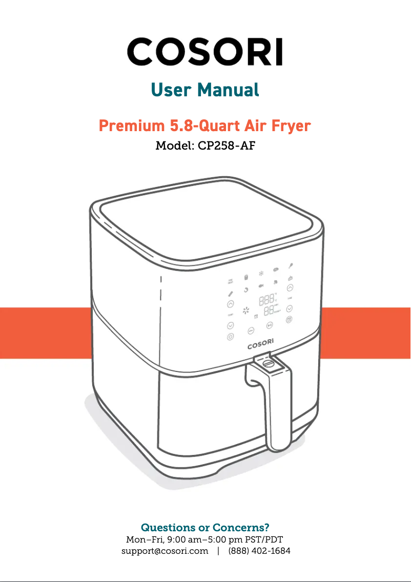 Page 1 de la notice Manuel utilisateur Cosori CP258-AF
