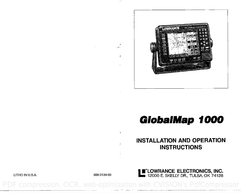 Page 1 de la notice Manuel utilisateur Lowrance GlobalMap 1000