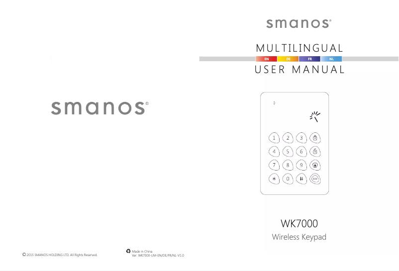 Página 1 del manual Manual de usuario smanos WK7000