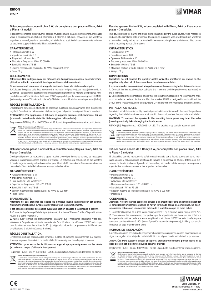 Image de la première page du manuel de l'appareil 20587.N