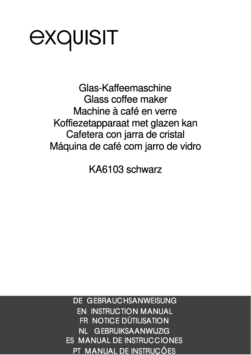 Página 1 del manual Manual de usuario Exquisit KA6103 swi
