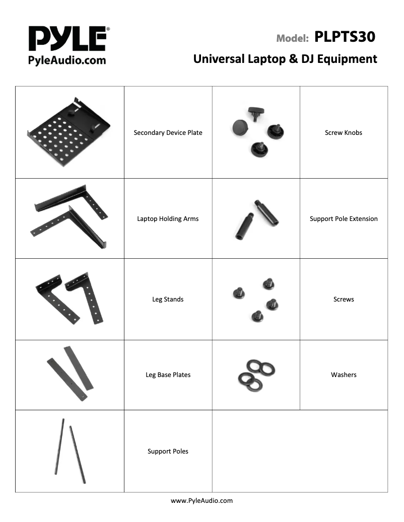 Page n°1 - Manuel utilisateur Pyle PLPTS30